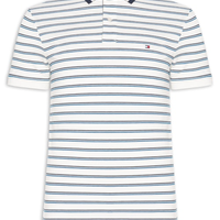 Polo Masculina Regular Fit Pique Grafic Collar - Azul