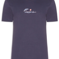 Camiseta Masculina Estampada em Algodão - Azul