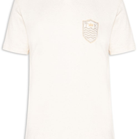 Camiseta Masculina Manga Curta Brasão Rustic Linen - Bege
