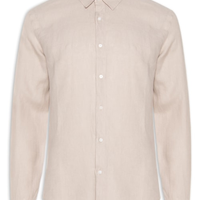 Camisa Masculina Casual Manga Longa Linen New - Rosa