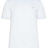 Polo Masculina Slim Fit Em Mini Piquet Stretch - Azul