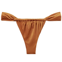 Calcinha De Biquíni Brasileira Shiny Satin - Marrom