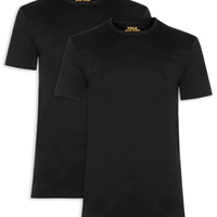 Kit de Camisetas Masculinas 2 Peças Classic Crewneck Undershirt - Preta