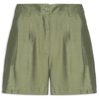 Short Feminino Com Pregas - Verde