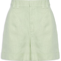 Short Feminino Pregas Alfaiataria - Verde