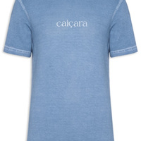 Camiseta Masculina Manga Curta Gola Careca Double Caiçara Watercolor - Azul