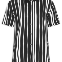 Camisa Masculina Manga Curta Listrada - Preto