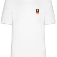 Camiseta Masculina Manga Curta Tridente Degradê - Branco