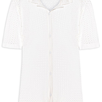 Camisa Masculina Em Tricot - Off White