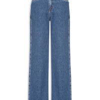 Calça Feminina Reta Jeans -Azul