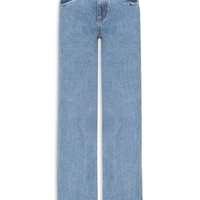 Calça Feminina Reta Jeans -Azul