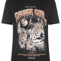 Camiseta Feminina Estampada - Preto