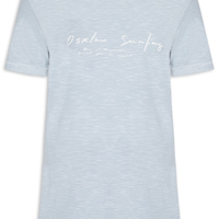 Camiseta Masculina Manga Curta Gola Careca Slim Rough Surfing Arpoador Slim -Azul