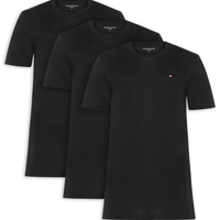 Kit 3 Camisetas Masculinas Básicas Em Algodão - Preto