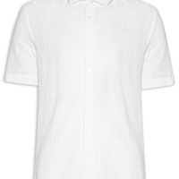 Camisa Masculina Manga Curta Cotton - Branco