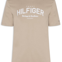 Camiseta Masculina Regular Fit Arch Logo - Bege