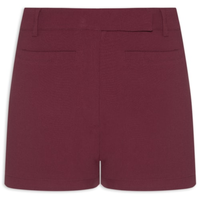 Short Feminino Cintura Alta Em Crepe - Roxo