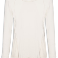Camiseta Feminina Manga Longa Lisa - Branco