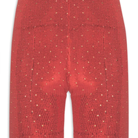 Short Biker Paetê Carnaval - Vermelho