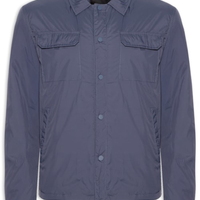 Jaqueta Masculina Puffer Com Bolso - Azul