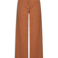 Calça Feminina Sarja Costura Deslocada - Marrom