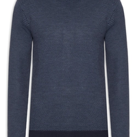 Suéter Masculino Gola Redonda Casual - Azul
