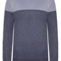 Suéter Masculino Gola Redonda 2 Cores - Azul