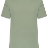 Camiseta Masculina Gola Redonda Tecnologia Caimento Perfeito - Verde