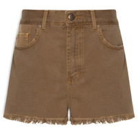 Short Feminino Curva Sarja - Marrom