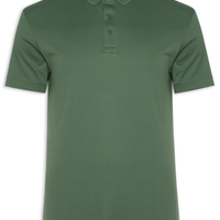 Polo Masculina Interlock Fio 140 Em Algodão Pima - Verde