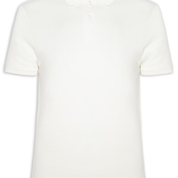 Polo Masculina Lisa Piquet - Off White