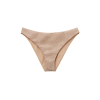 Calcinha De Biquíni Golden Glitter - Rosa