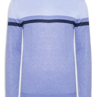 Suéter Masculino Gola Redonda Casual - Azul