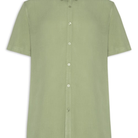 Camisa Masculina Manga Curta Viscose - Verde