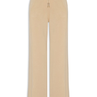 Calça Feminina Moletom Pantalona - Bege