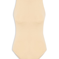 Body Feminino Básico Decote Em U - Bege