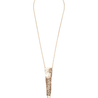 Colar Feminino Com Pingente Texturizado - Dourado