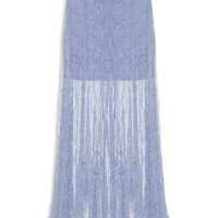 Saia Midi Feminina Em Renda - Azul