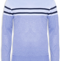 Suéter Masculino Gola Redonda Listra - Azul