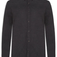 Camisa Masculina Casual Classic Fit Melange - Cinza