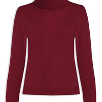 Blusa Feminina Gola Rolê Puro Cashmere - Vermelho