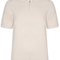 Polo Masculina Austin Half Zip - Bege