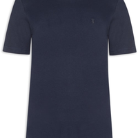 Camiseta Masculina Básica De Algodão Gola Careca - Azul