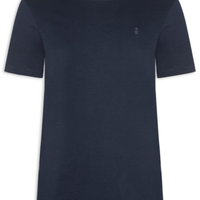 Camiseta Masculina Algodão Pima Gola Careca - Azul