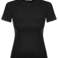 Camiseta Feminina Básica Manga Curta - Preto