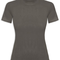 Camiseta Feminina Básica Manga Curta - Marrom