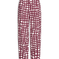 Calça Feminina Tricoline Est Trama - Vermelho
