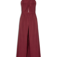 Macacão Feminino Amplo Busto Cruzado - Vermelho