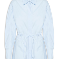 Camisa Feminina Tricoline Paper Priscilla - Azul