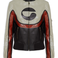 Jaqueta Feminina C-Logo Leather - Preto